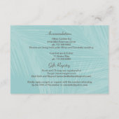 PixDezines palmschijfsilhouet/cacao+blauw/hotel Informatiekaartje (Achterkant)