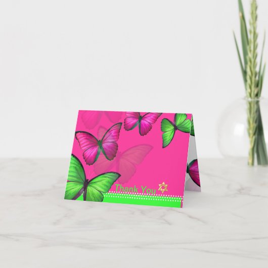 PixDezines Papillon, Dank je Bedankkaart (Voorkant)