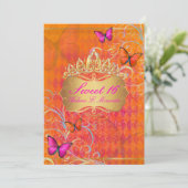 PixDezines Papillon Sweet 16/Rainbow Swirls Kaart (Staand voorkant)