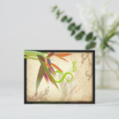 PixDezines  paradijsvogel/diy lettertype/kleur Briefkaart (Staand voorkant)