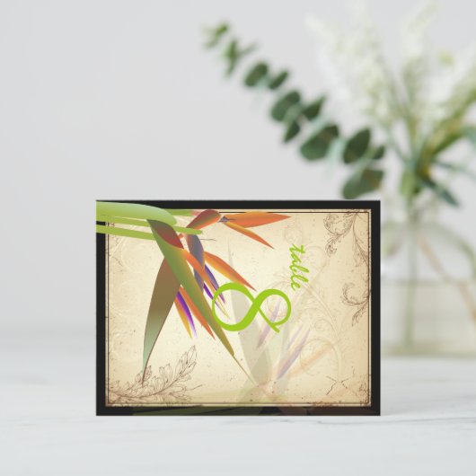 PixDezines  paradijsvogel/diy lettertype/kleur Briefkaart (Staand voorkant)