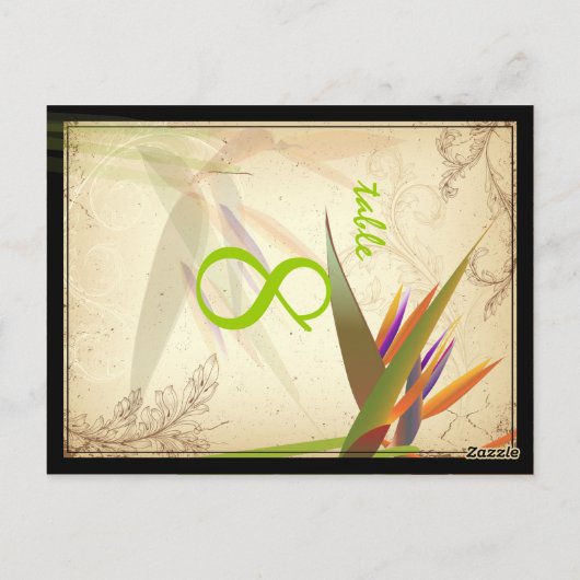 PixDezines  paradijsvogel/diy lettertype/kleur Briefkaart (Achterkant)