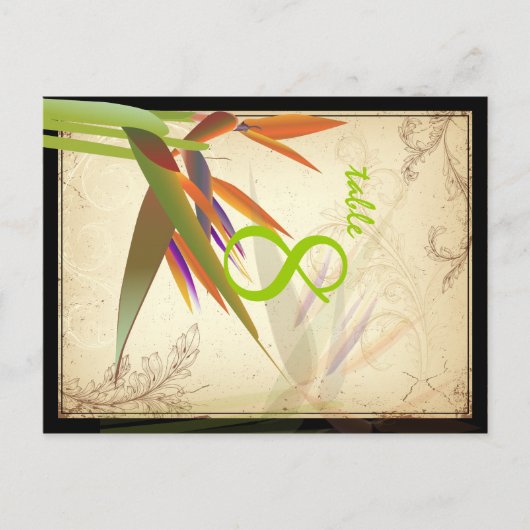 PixDezines  paradijsvogel/diy lettertype/kleur Briefkaart (Voorkant)