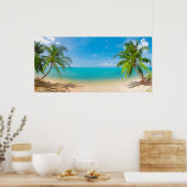 PixDezines Paradise/Panoramisch Uitzicht Tropical  Poster (Keuken)