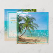 PixDezines Paradise/Tropical Island+sanddollar Kaart (Voorkant / Achterkant)