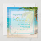 PixDezines Paradise/Tropical Island+sanddollar Kaart (Achterkant)