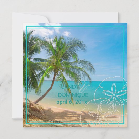 PixDezines Paradise/Tropical Island+sanddollar Kaart (Voorkant)