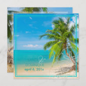 PixDezines Paradise/Tropisch strand/palmbomen Kaart (Voorkant / Achterkant)