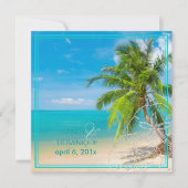 PixDezines Paradise/Tropisch strand/palmbomen Kaart (Voorkant)