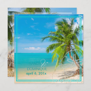 PixDezines Paradise/Tropisch strand/palmbomen Kaart