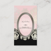 PixDezines parel, Isabella Damask/DIY kleur!/roze Visitekaartje (Achterkant)