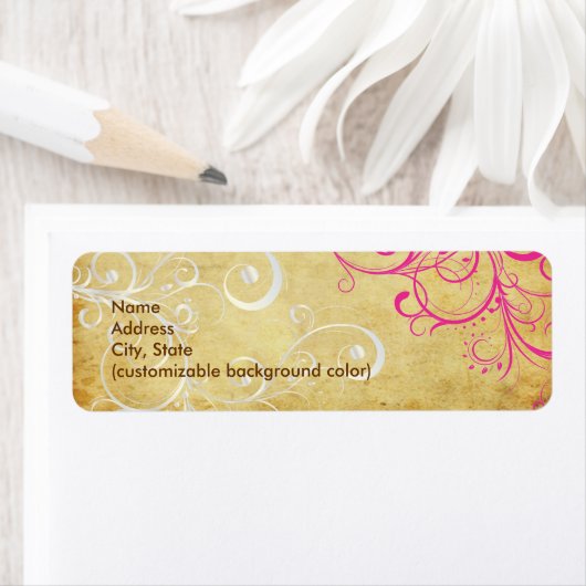 PixDezines  Parelachtige wervelingen Etiket (Insitu)