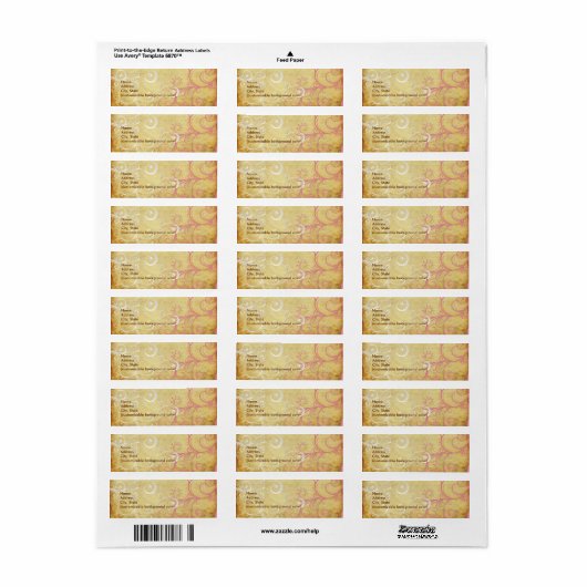 PixDezines  Parelachtige wervelingen Etiket (Full Sheet)