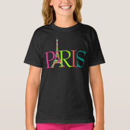 PixDezines parijs, eiffeltoren/DIY lettertype+kleu T-shirt