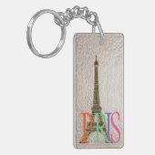 PixDezines Paris/Eiffeltoren/DIY kleur Sleutelhanger (Voorkant Links)
