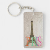 PixDezines Paris/Eiffeltoren/DIY kleur Sleutelhanger (Voorkant)
