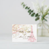 PixDezines PARIS PINK EIFFEL TOWER+WISHES+ADVICE Advieskaart (Staand voorkant)