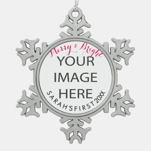 PixDezines past deze sneeuwvlok aan Tin Sneeuwvlok Ornament (Voorkant)