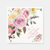 PixDezines Pastel Rozen, Blush Pink Mitzvah Servet (Voorkant)