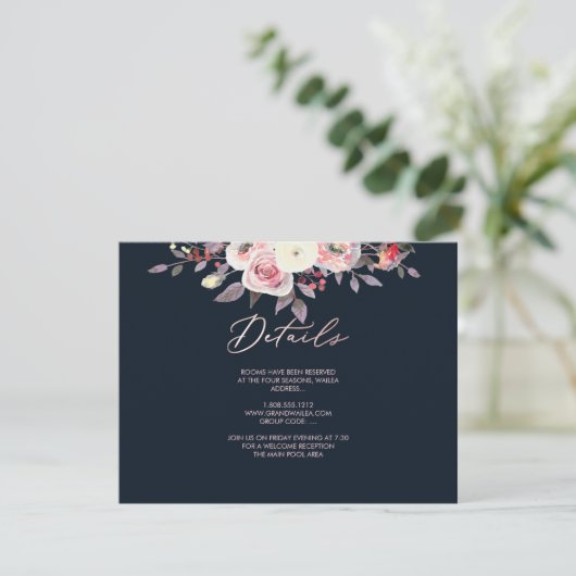 PixDezines PASTEL ROZEN DETAILLEN KAARTEN (Staand voorkant)