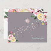 PixDezines Pastel Rozen Mitzvah Dank u ✡ RSVP Kaartje (Voorkant / Achterkant)