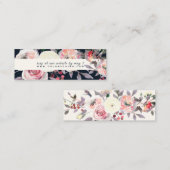 PixDezines Pastel Rozen, Waterverf Web RSVP Mini Visitekaartje (Voorkant / Achterkant)