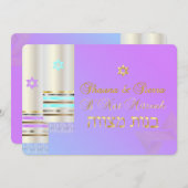 PixDezines Pastel Tallits B'not mitzvah Kaart (Voorkant / Achterkant)