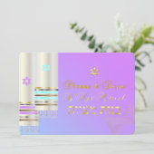 PixDezines Pastel Tallits B'not mitzvah Kaart (Staand voorkant)