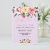 PixDezines Pastel Waterverf Rozen Baby shower Kaart (Staand voorkant)