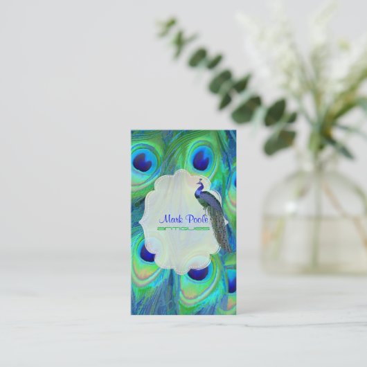 PixDezines paukobalt blauw/waterverf beïnvloedt Visitekaartje (Staand voorkant)