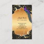 PixDezines pauock diy background/filigree swirls Visitekaartje (Achterkant)