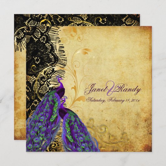 PixDezines pauock+lace+filigree zwemmen Kaart (Voorkant / Achterkant)