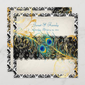 PixDezines pauock pizzazz, damask+black lace Kaart (Voorkant / Achterkant)