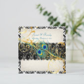 PixDezines pauock pizzazz, damask+black lace Kaart (Staand voorkant)