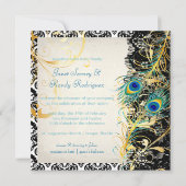 PixDezines pauock pizzazz, damask+black lace Kaart (Achterkant)