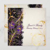 PixDezines pauock pizzazz, filigree+swirls+black l Kaart (Voorkant / Achterkant)