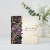 PixDezines pauock pizzazz, filigree+swirls+black l Kaart (Staand voorkant)