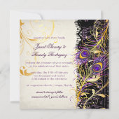 PixDezines pauock pizzazz, filigree+swirls+black l Kaart (Achterkant)