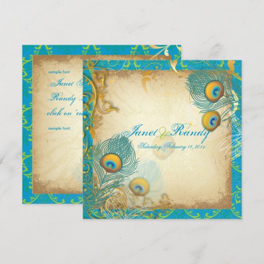 PixDezines pauock veren/aqua/turquoise (Voorkant / Achterkant)