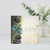 PixDezines pauock veren/aqua/turquoise Kaart (Staand voorkant)