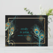 PixDezines pauock veren/aqua/turquoise Kaart (Staand voorkant)