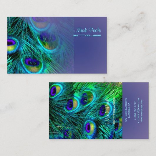 PixDezines pauock vether/psychedelic Visitekaartje (Voorkant / Achterkant)