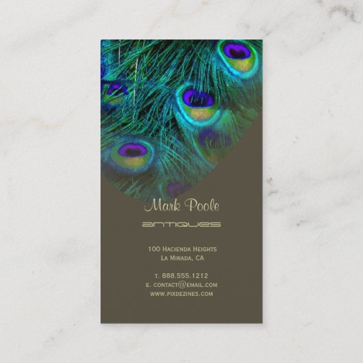 PixDezines pauock vether/psychedelic Visitekaartje (Achterkant)