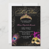 PixDezines pauock zoete 16 masquerade/DIY kleur!! Kaart (Achterkant)