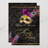 PixDezines pauock zoete 16 masquerade/DIY kleur!! Kaart (Voorkant / Achterkant)