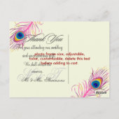 PixDezines pauw dank u / DIY achtergrond kleur Briefkaart (Achterkant)