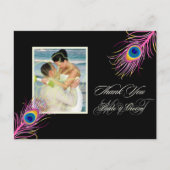 PixDezines pauw dank u / DIY achtergrond kleur Briefkaart (Voorkant)