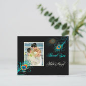 PixDezines pauw dank u / DIY achtergrond kleur Briefkaart (Staand voorkant)