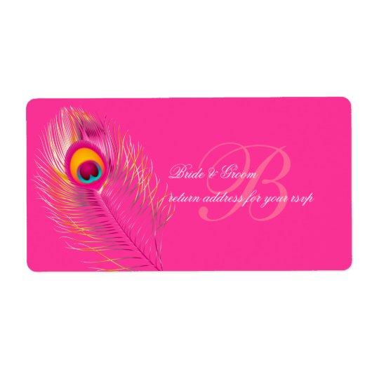 PixDezines pauw/DIY achtergrond kleur Etiket (Voorkant)