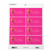 PixDezines pauw/DIY achtergrond kleur Etiket (Full Sheet)